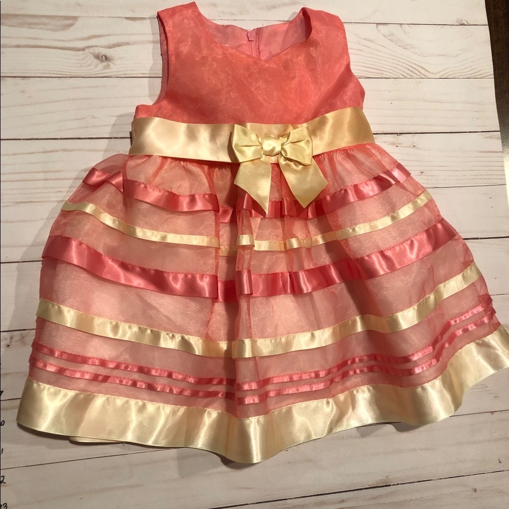 Pink & yellow nylon dress